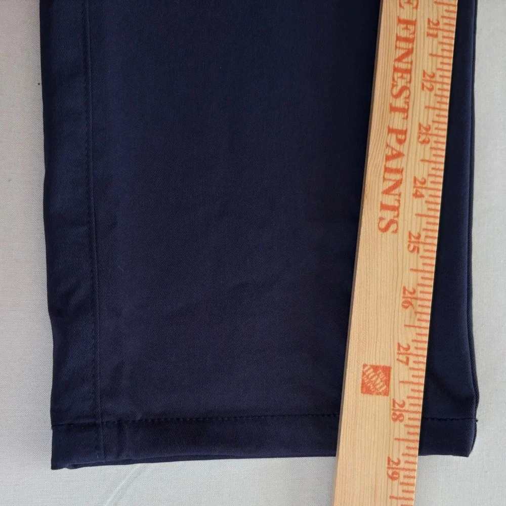 Peter Millar Mens 33x32 Navy Blue Golf Performance Pants Flat Front Casual Chino
